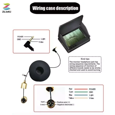 Cáp Máy Ảnh Câu Cá ZLinKJ 15/20m Dưới Nước Truyền HD, Phụ Kiện Camera Video