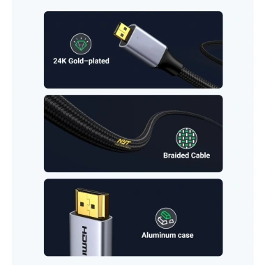 Cáp Micro HDMI ra HDMI NYT M2H101 12T cao cấp - Đổi mới, giá chỉ 69.000₫