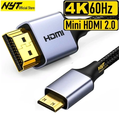 Cáp Mini HDMI ra HDMI 2.0 4K 60Hz Bện Dù Cao Cấp NYT M2H102 - Bảo hành 12 tháng, giá 67.620đ