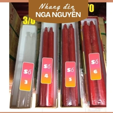 Cặp nến đại Đèn cầy bế quan đỏ trắng - Giá chỉ 39.000 VNĐ, khuyến mãi nhanh