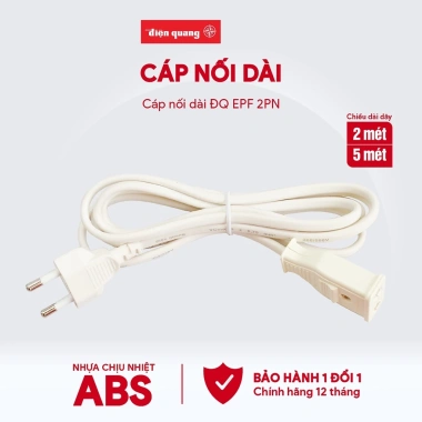 Cáp Nối Dài Điện Quang ĐQ EPF 2PN - Giá 49.299 VND, tốc độ cao, độ bền vượt trội