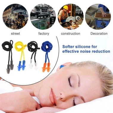 Cặp Nút Bịt Tai Silicone Chống Ồn Không Thấm Nước Tái Sử Dụng 35.860 VND