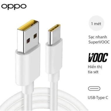 Cáp OPPO Super VOOC 2.0 Type‑C (Lõi Vàng) – Sạc nhanh, Chính hãng Vinzy, bảo hành 6 tháng, 85.000₫