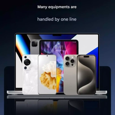Cáp sạc 2 trong 1 240W Siêu Nhanh và Giá Đỡ Vô Hình, Tương Thích iPhone Samsung Type‑C, Dùng Cho Game, Văn Phòng, Du Lịch Xe Hơi