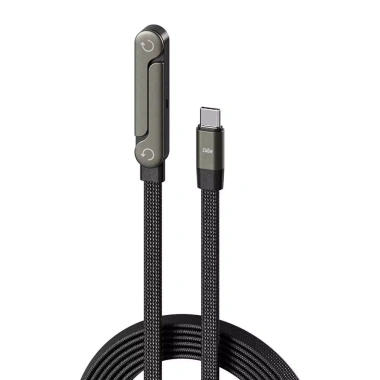 Cáp sạc 2 trong 1 240W Siêu Nhanh và Giá Đỡ Vô Hình, Tương Thích iPhone Samsung Type‑C, Dùng Cho Game, Văn Phòng, Du Lịch Xe Hơi