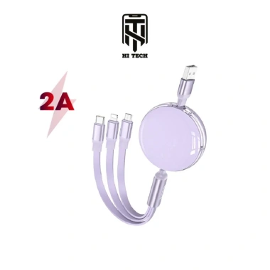 Cáp sạc 3 trong 1 hoco X78 Type C Micro Nightling sạc nhanh 2A dây TPE 1m 2