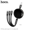 Cáp sạc 3 trong 1 hoco X78 Type C Micro Nightling sạc nhanh 2A dây TPE 1m 9