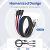 Cáp sạc 3 trong 1 Nylon bện 3.0A nhanh – Micro, USB-C, IP, 1.2m, bền bỉ, giảm giá 59k 8
