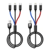 Cáp sạc 3 trong 1 Nylon bện 3.0A nhanh – Micro, USB-C, IP, 1.2m, bền bỉ, giảm giá 59k 9