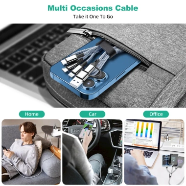 Cáp Sạc 3 Trong 2 Đa Cổng USB A và Type C, Micro USB - Nhiều Dây, Giảm còn 23.980₫ 8