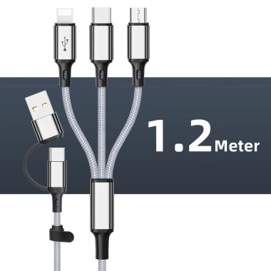 Cáp Sạc 3 Trong 2 Đa Cổng USB A và Type C, Micro USB - Nhiều Dây, Giảm còn 23.980₫ 10