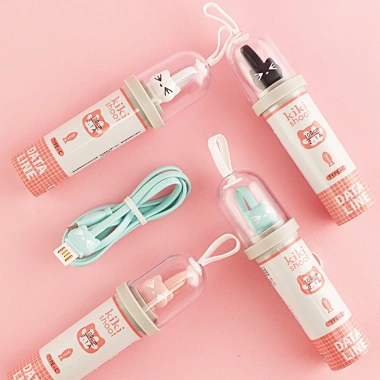 Cáp sạc con mèo cute có lọ đựng chống rối USB to Type C, micro, IP KiKi Shoot 139/140/141 giảm còn 45.000 VND 4