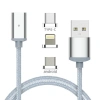 Cáp sạc đa năng nam châm 3 đầu Android iOS Type C Tốc độ nhanh tiện lợi giảm giá