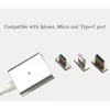 Cáp sạc đa năng nam châm 3 đầu Android iOS Type C Tốc độ nhanh tiện lợi giảm giá 2