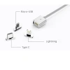 Cáp sạc đa năng nam châm 3 đầu Android iOS Type C Tốc độ nhanh tiện lợi giảm giá 3