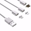 Cáp sạc đa năng nam châm 3 đầu Android iOS Type C Tốc độ nhanh tiện lợi giảm giá 6