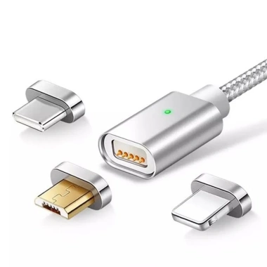Cáp sạc đa năng nam châm 3 đầu Android iOS Type C Tốc độ nhanh tiện lợi giảm giá 7