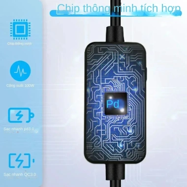 Cáp sạc đa năng TYPE C có màn hình PD, đổi điện áp 5‑20V, chỉ 23.000₫