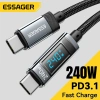 Cáp sạc Essager 240W PD 3.1 Type C 5A – Sạc nhanh cho Xiaomi, Huawei Mate 60 Pro, OnePlus, Oppo – 144.100₫