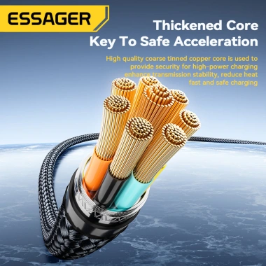 Cáp sạc Essager 240W PD 3.1 Type C 5A – Sạc nhanh cho Xiaomi, Huawei Mate 60 Pro, OnePlus, Oppo – 144.100₫ 5