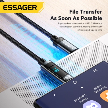 Cáp sạc Essager 240W PD 3.1 Type C 5A – Sạc nhanh cho Xiaomi, Huawei Mate 60 Pro, OnePlus, Oppo – 144.100₫ 7