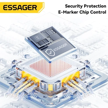 Cáp sạc ESSAGER Type C‑C 100W/60W nhanh, an toàn, ổn định - Giá chỉ 63.603₫