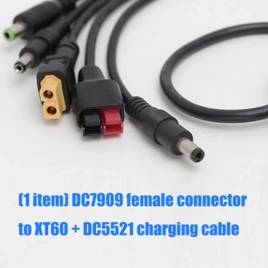Cáp sạc năng lượng mặt trời PVC DC7.909 đến XT60, DC5.521 - Truyền dòng ổn định, chịu nhiệt độ thấp, giá 415.800 VND