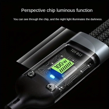 Cáp sạc nhanh 100W bọc dù 3 trong 1 TENZATEK Micro USB Type C 3 cổng 3 Cáp sạc nhanh 100W bọc dù 3 trong 1 TENZATEK Micro USB Type C 3 cổng 3