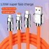 Cáp sạc nhanh 100W bọc dù 3 trong 1 TENZATEK Micro USB Type C 3 cổng 9