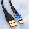 Cáp Sạc Nhanh 100W Đầu Trong Suốt Dây Dù USB to Type C, Type C to Type C 1m Đèn Sáng 8