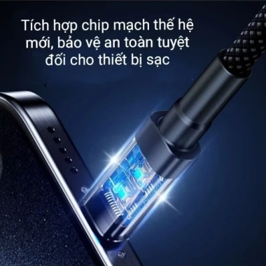 Cáp sạc nhanh 100W USB-Type C - Tự động tắt khi đầy, bền, đèn báo, giá 55.000₫ 3