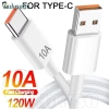 Cáp sạc nhanh 120W 10A USB A-to-Type C, truyền dữ liệu cao, cho Samsung Huawei Xiaomi