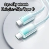 Cáp sạc nhanh 120W TypeC dệt nylon ombre hồng - Bền bỉ cho điện thoại laptop 4