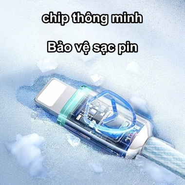 Cáp sạc nhanh 120W TypeC dệt nylon ombre hồng - Bền bỉ cho điện thoại laptop