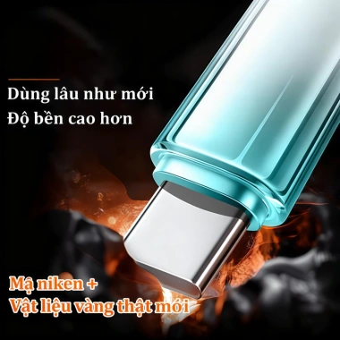 Cáp sạc nhanh 120W TypeC dệt nylon ombre hồng - Bền bỉ cho điện thoại laptop