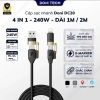 Cáp Sạc Nhanh 240W 4in1 Doni DC20 2m + Chip E‑Marker cho Phone, Laptop, PROMAX 2