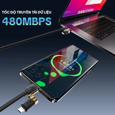 Cáp Sạc Nhanh 240W 4in1 Doni DC20 2m + Chip E‑Marker cho Phone, Laptop, PROMAX 7