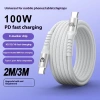 Cáp sạc nhanh 2M/3M PD 100W Chip đánh dấu kép Type-C cho iOS 15/16 - Siêu nhanh 10