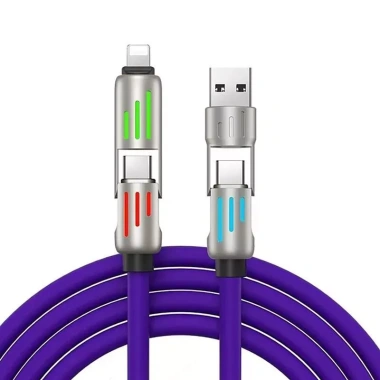 Cáp Sạc Nhanh 3 trong 1 6A Type C Silicone Hợp kim kẽm - Đa năng, giá 31.000đ 10