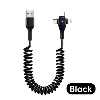 Cáp Sạc Nhanh 3 trong 1 Micro USB‑Type‑C Rút Gọn, Tiện Dụng Cho Điện Thoại 8