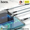 Cáp sạc nhanh 3in1 Hoco DU02 Type‑C/Micro 2.4A dây dũ siêu bền 1.2m cho Smartphone 7