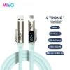Cáp Sạc Nhanh 4in1 240W Mivo - LED Hiển Thị Công Suất, USB-A, Type-C, LN, Đa Năng, Giá Siêu Tiết Kiệm 7