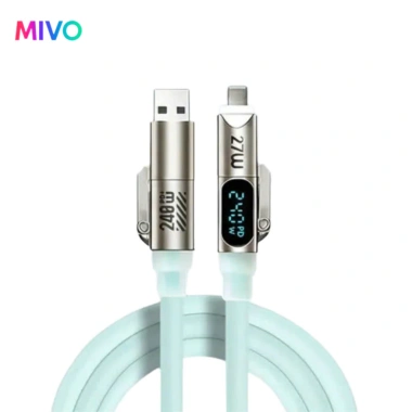 Cáp Sạc Nhanh 4in1 240W Mivo - LED Hiển Thị Công Suất, USB-A, Type-C, LN, Đa Năng, Giá Siêu Tiết Kiệm