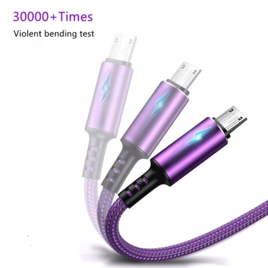 Cáp Sạc Nhanh 5A Micro USB & Type C có Đèn LED - Tốc độ cao, giá 53.900 VND 5