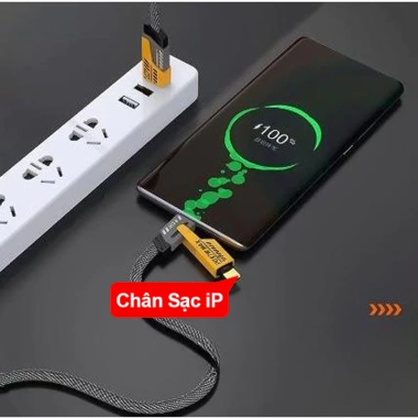 Cáp Sạc Nhanh 65W 4 Đầu C-L C-C USB-C USB-L Đa Năng 4 trong 1, Hỗ Trợ Sạc Nhanh Tiện Lợi 7