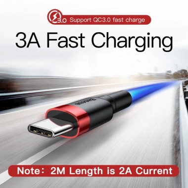 Cáp sạc nhanh Baseus USB Type-C cho Xiaomi Redmi – 0.5m/1m/2m, giá ưu đãi 52.036₫