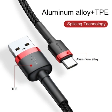 Cáp sạc nhanh Baseus USB Type-C cho Xiaomi Redmi – 0.5m/1m/2m, giá ưu đãi 52.036₫