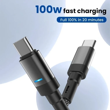 Cáp sạc nhanh BKWHALE 6A 100W Type-C sang Type-C, tắt nguồn thông minh, dây dữ liệu USB-C - Giá chỉ 88.000₫ 8