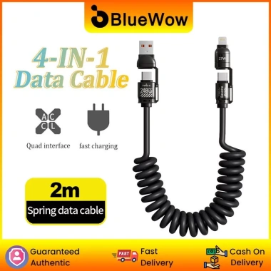 Cáp sạc nhanh BlueWow 4 trong 1 1.5m USB Type-C - Giá ưu đãi 80.000 VND