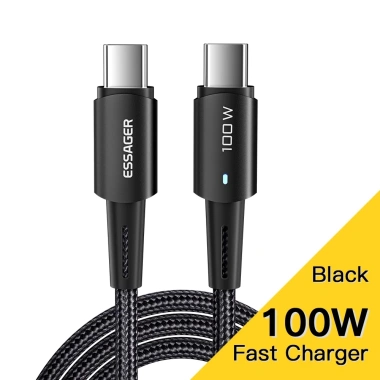 Cáp sạc nhanh ESSAGER 100W/60W 5A Type‑C AFC QC4.0 QC3.0 Samsung MBK Pro–53.400₫ 7